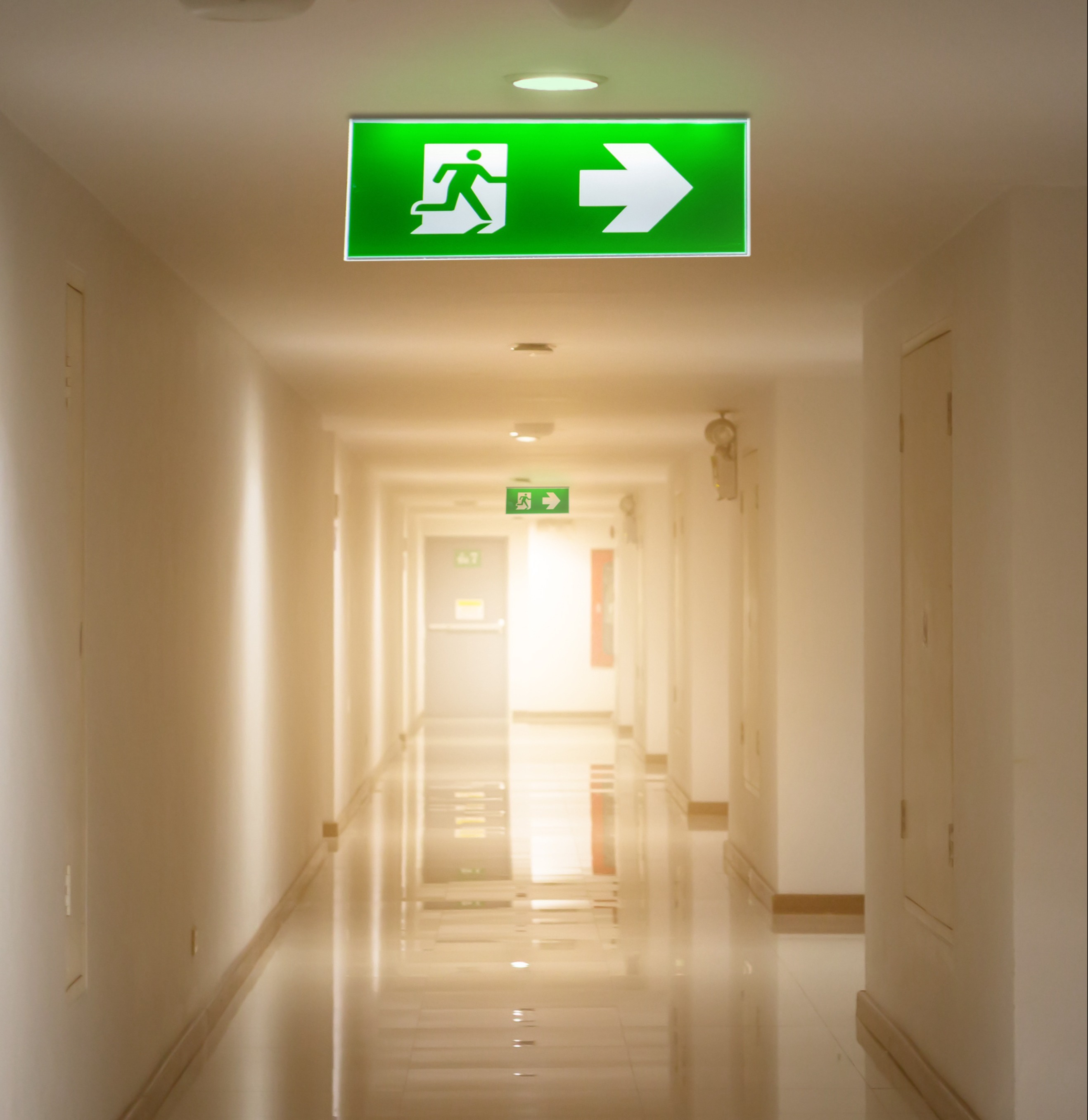 emergency lighting in building