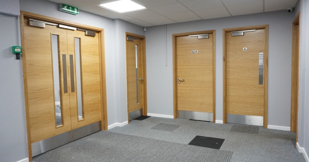 fire door in corridor